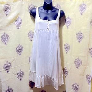 HARD TAIL FREAM SLIP DRESS 5-BUTTON FRONT BODICE SZ S